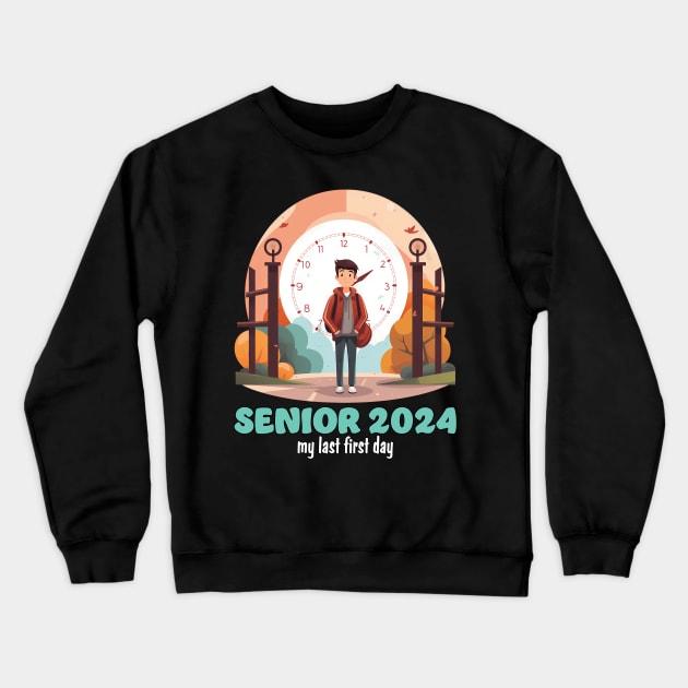 My Last First Day Of Senior Crewneck Sweatshirt by PaulJus